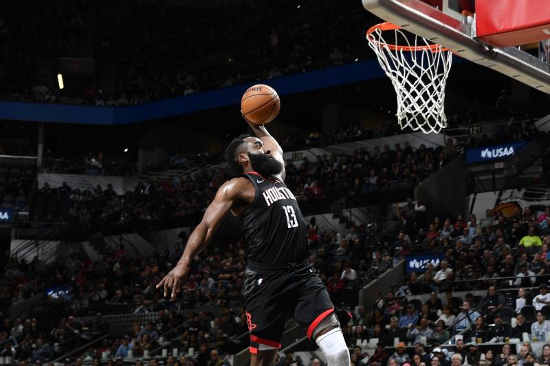 james harden dunk before officiating mistake