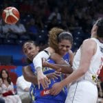 Amanda Zahui B in play for the Swedish national team
